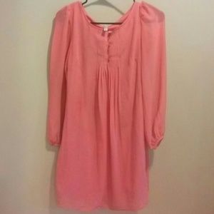 Peach shift dress